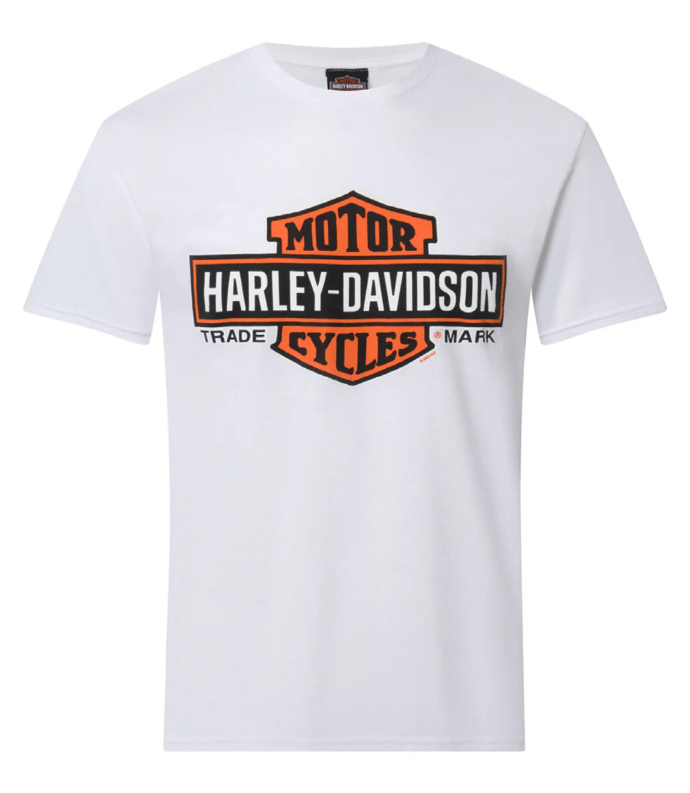 Gasoline Alley Harley-Davidson® Dealer Tee - Elongated B&S on White