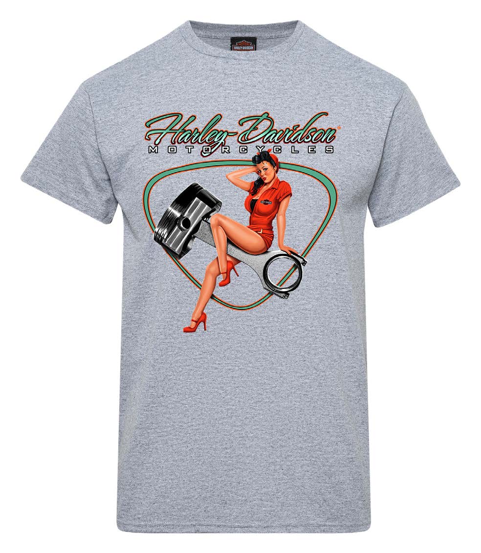 Gasoline Alley Harley-Davidson® Dealer Tee - Piston Pinup