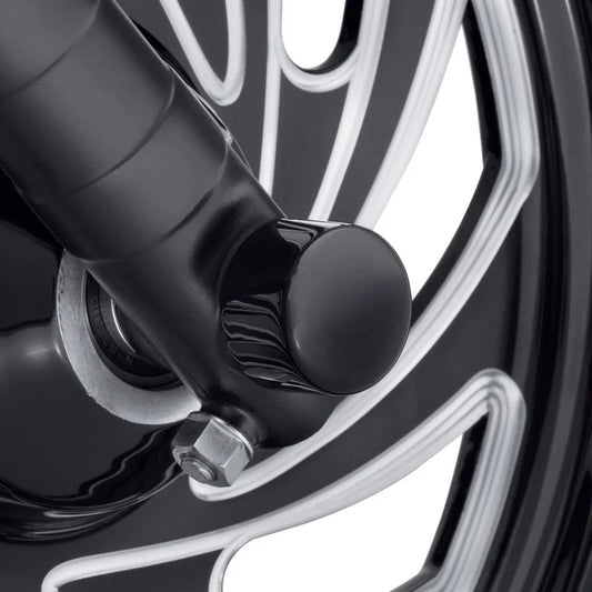 43000026 Harley-Davidson® "Front Axle Nut Covers - Black"