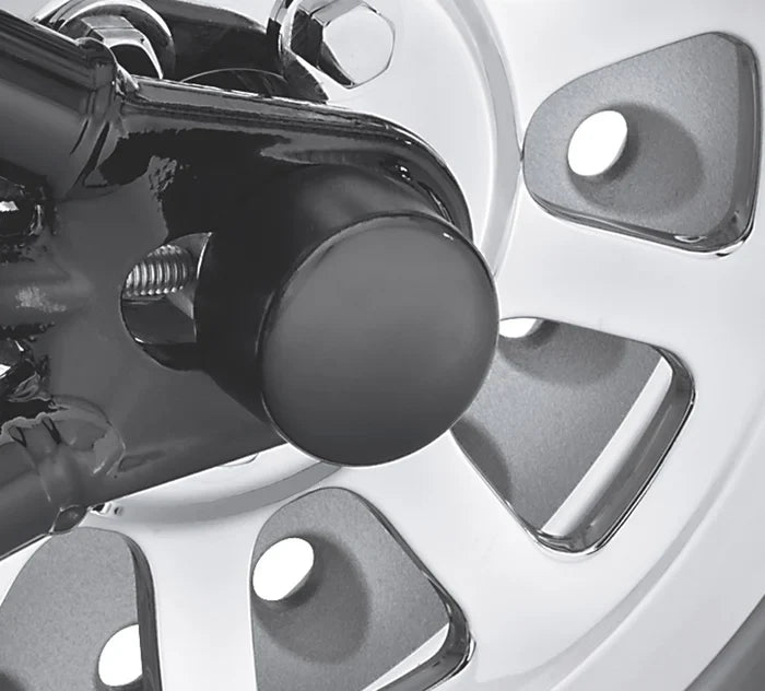 43422-09 - Harley-Davidson® Gloss Black Rear Axle Nut Covers