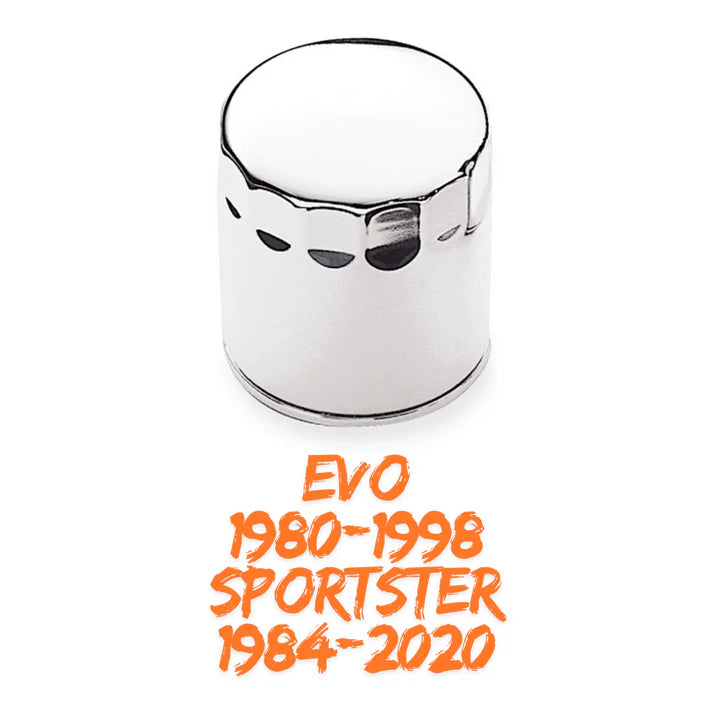 63796-77B Harley-Davidson® Genuine Long Oil Filter - Chrome Finish