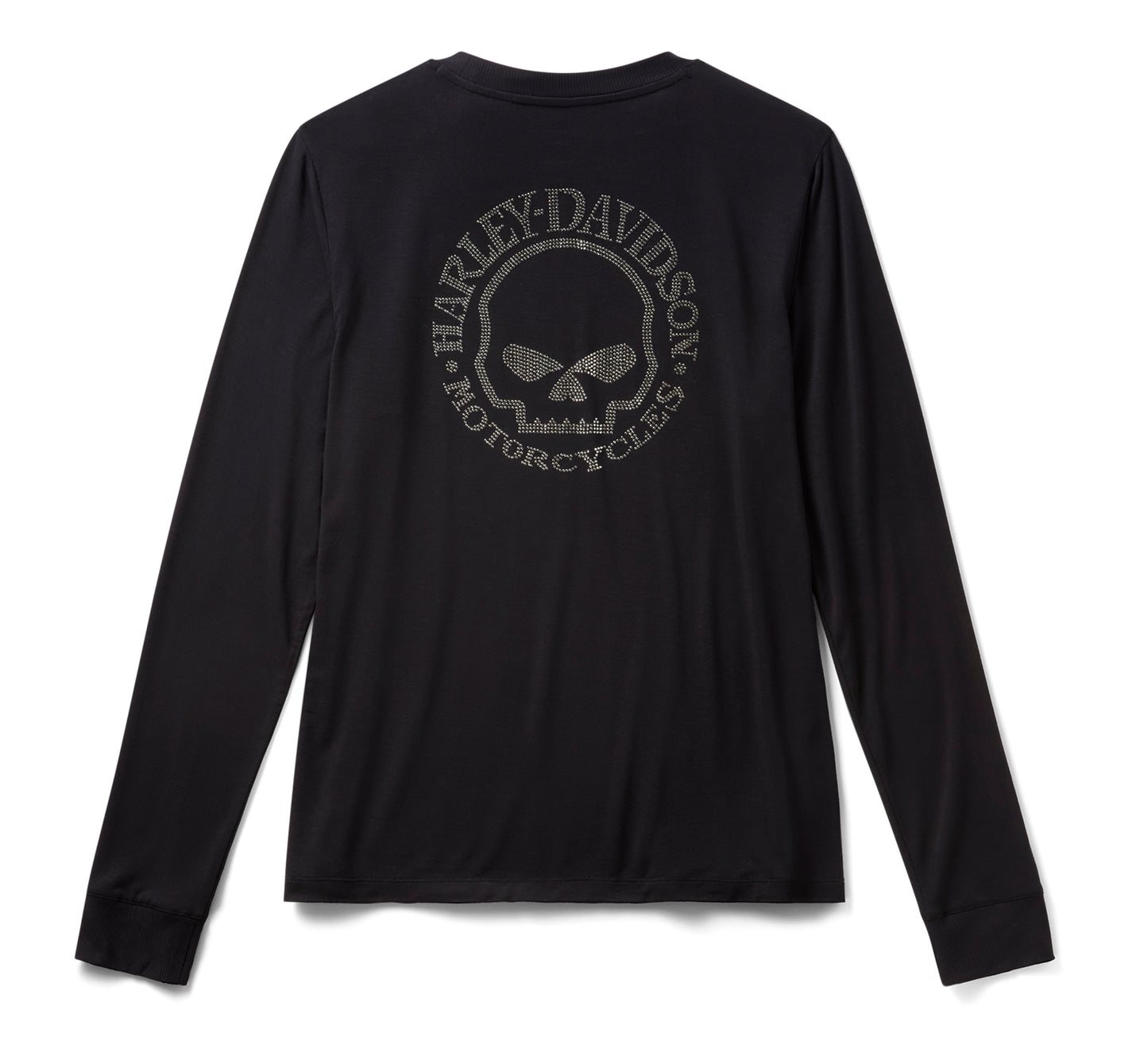 Harley-Davidson® Women's Willie G Skull Bling Long Sleeve - Harley Black
