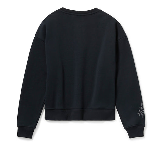 Harley-Davidson® Women's Serpent Rose Bling Fleece - Harley Black