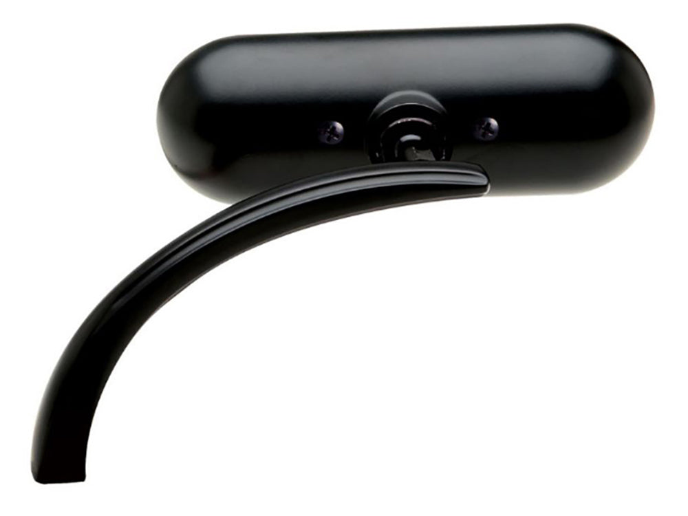 Mini Oval Mirror Black for Left Side