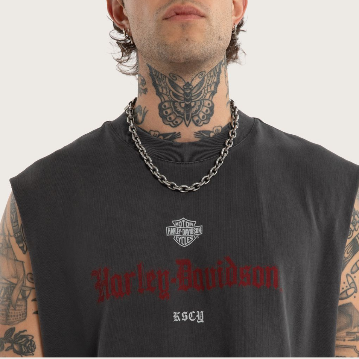 Harley-Davidson® x KSCY Cylinders Mechanic Muscle Tee - Black