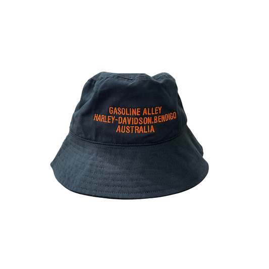 Gasoline Alley Harley-Davidson® Dealer Embroidered Bar & Shield Logo Bucket Hat - Black