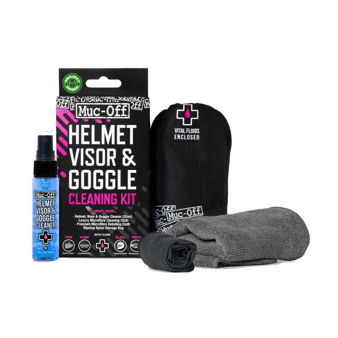 Muc-Off Motorcycle Visor, Lens & Goggle Cleaning Kit