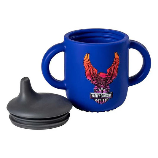 Harley-Davidson® Kid's Silicone Sippy Cup w/ Lid & Handle