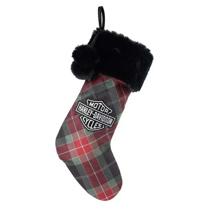 Harley-Davidson Holiday Plaid Stocking