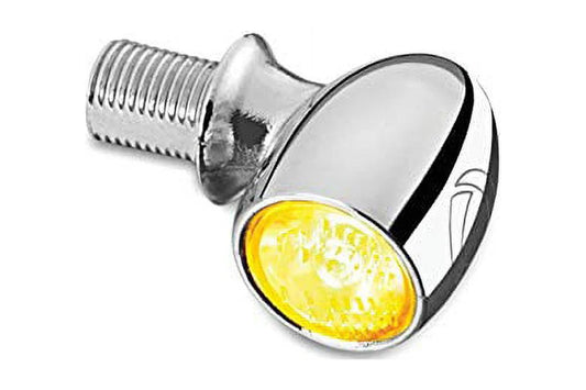 K2521 - "Kellermann Bullet Atto Turn Signal With Amber Lens – Chrome."