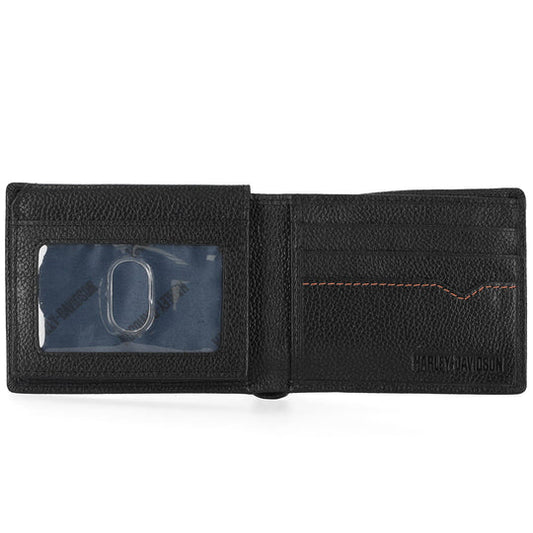 Harley-Davidson Men's Classic Bar & Shield Logo Passcase Leather Billfold Wallet