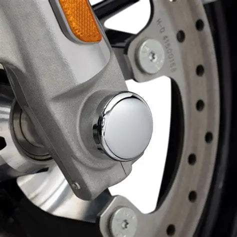 43000315 Harley-Davidson® "Chrome Front Axle Nut Covers"