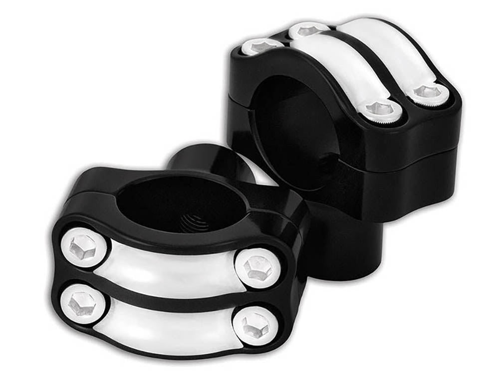 P02082051BM- RSD- 1-1/2in. Tall Nostalgia Risers – Black Contrast Cut. Fits 1-1/4in. Handlebar.