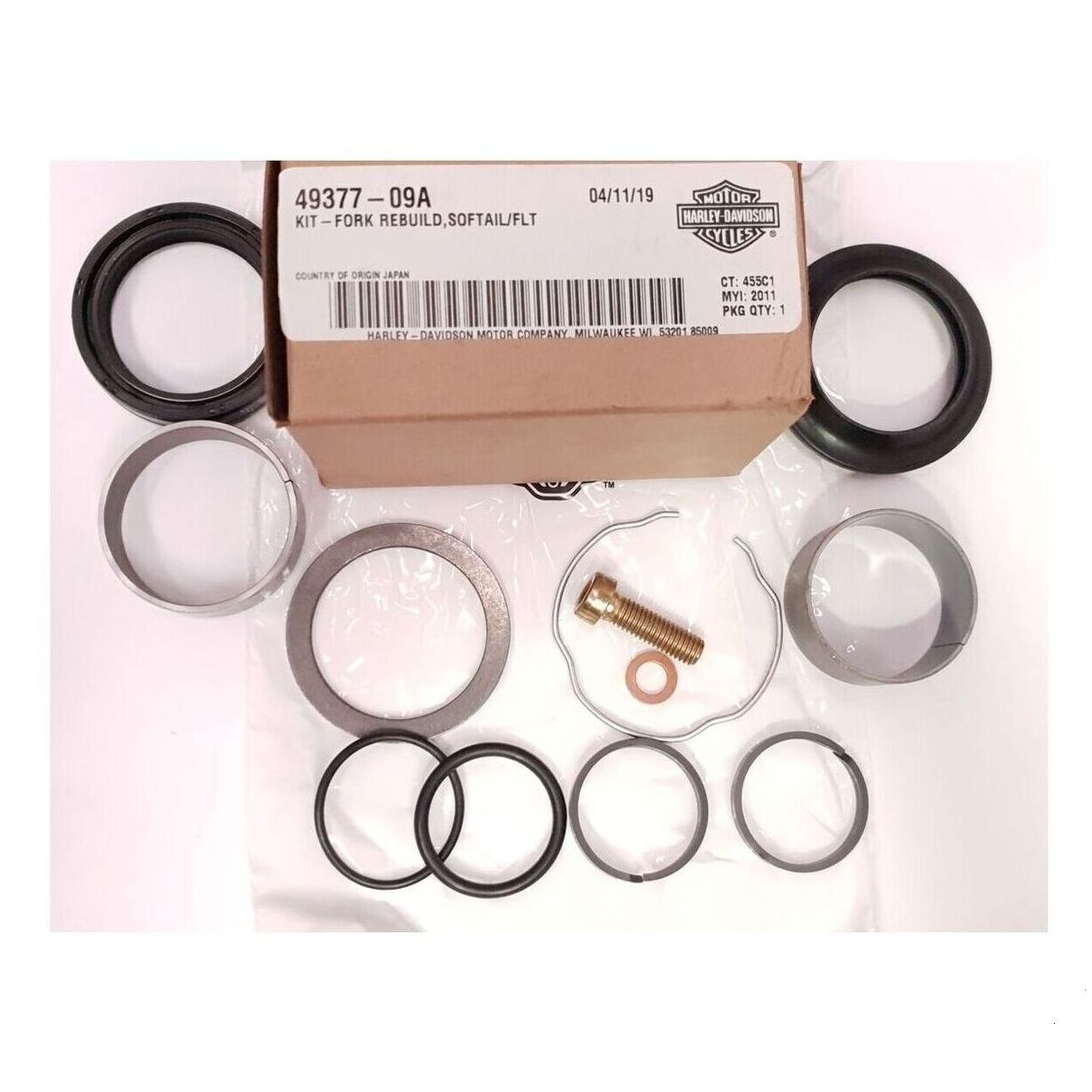 49377-09A Harley-Davidson® "Front Fork Rebuild Kit, SOFTAIL/FLT"