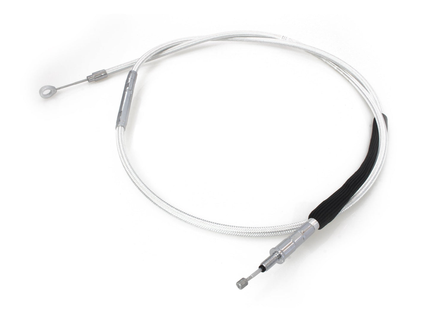 MS-322820 - 77in. Clutch Cable – Sterling Chromite. Fits Softail 2007-2024 & Dyna 2006-2017.