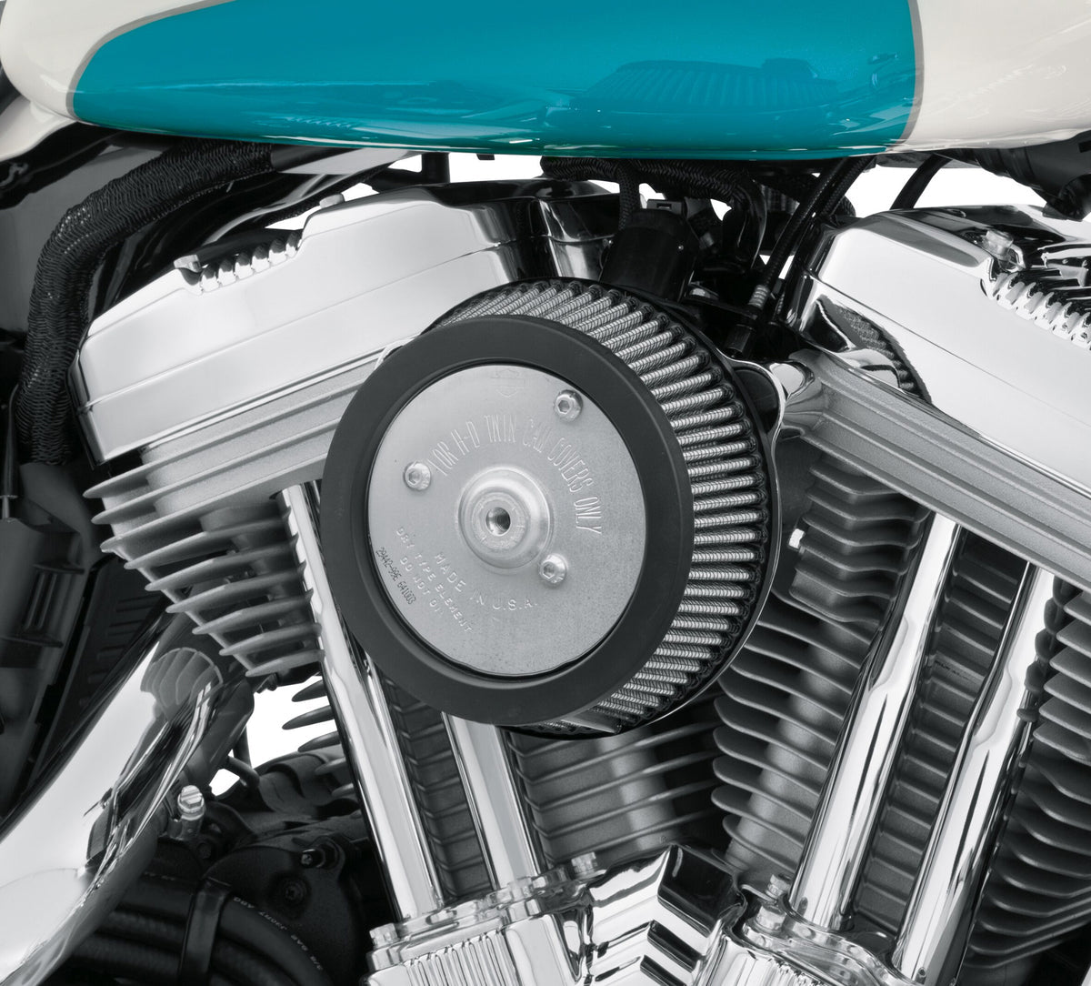 29000019A "Screamin' Eagle Round Sportster High-Flow Air Cleaner Kit - Chrome"