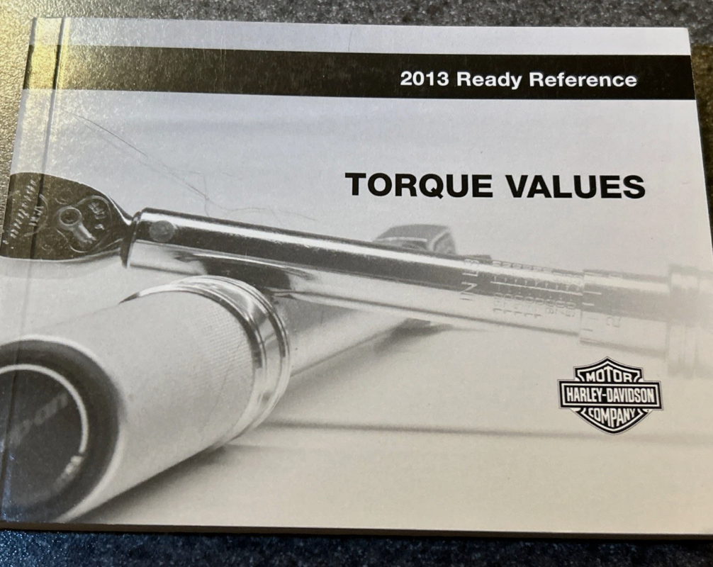 99959-13 Harley-Davidson® "2013 Harley Davidson Torque Values Manual ALL MODELS"