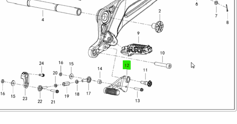 HD08370P180000 Harley-Davidson® "Shift Pedal Assembly X500"