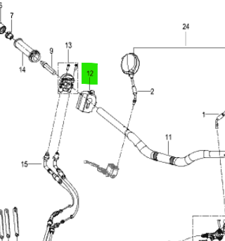 HD40600P160013 Harley-Davidson® "Switch Assembly, Right Side X350."