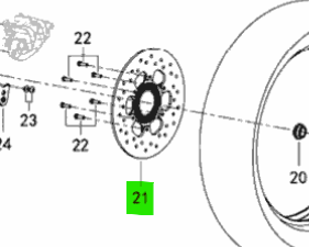 HD55030P160000 Harley-Davidson® "Rear Brake Disc x500"