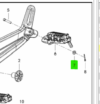 HDB0703000060H Harley-Davidson® "Washer-Exhaust Cover/Front Guard/Footpeg X350/500"