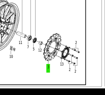 HD45030P100105 Harley-Davidson® "Front Brake Disc X350""