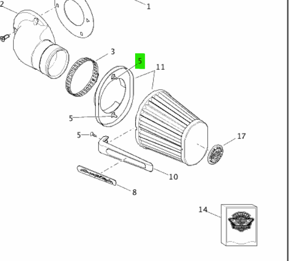 10200235 Harley-Davidson® "Flat Head Hex Socket Screw-CVO Air Cleaner"