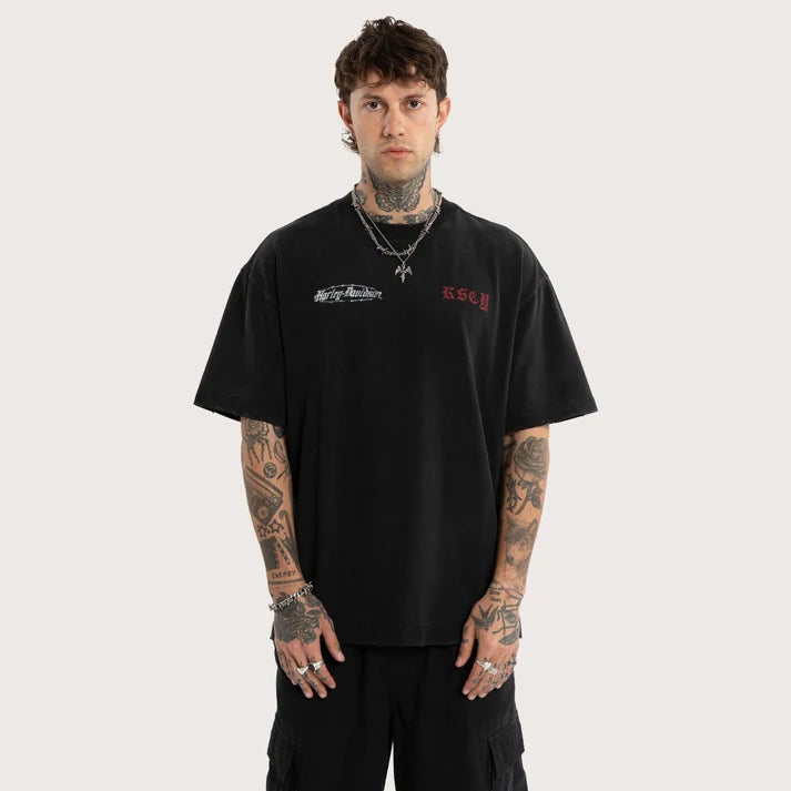Harley-Davidson® x KSCY Intake Street Tee - Snow Black