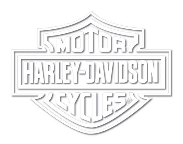 Harley-Davidson® White B&S Die Cut Decal