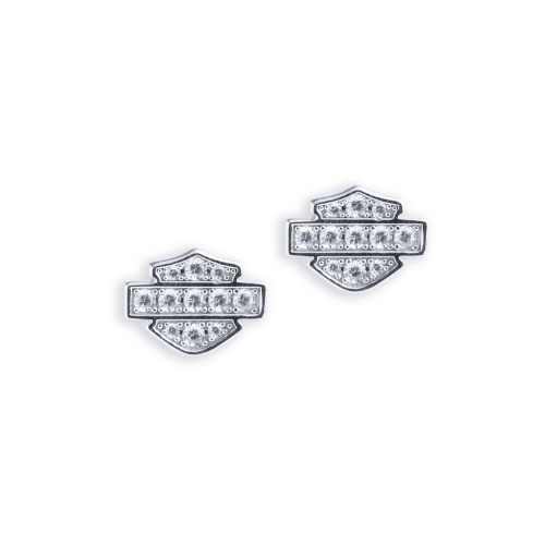 Harley-Davidson® Women's Bling Bar & Shield Post Earrings
