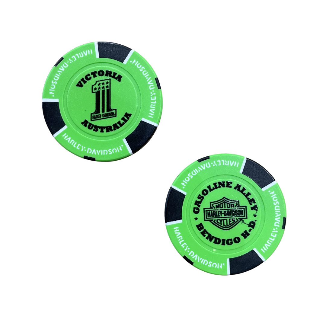 Gasoline Alley Harley-Davidson® Poker Chip - Neon Green