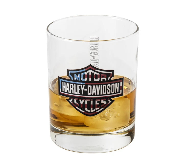 Harley-Davidson® Americana Double Old-Fashioned Two-Sided Logo Glass