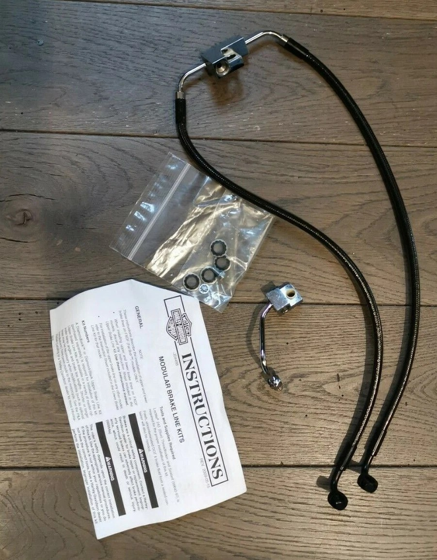 41800078 Harley-Davidson® "Dyna FXD '12-'17 Front Brake Line ABS Diamond Black,"