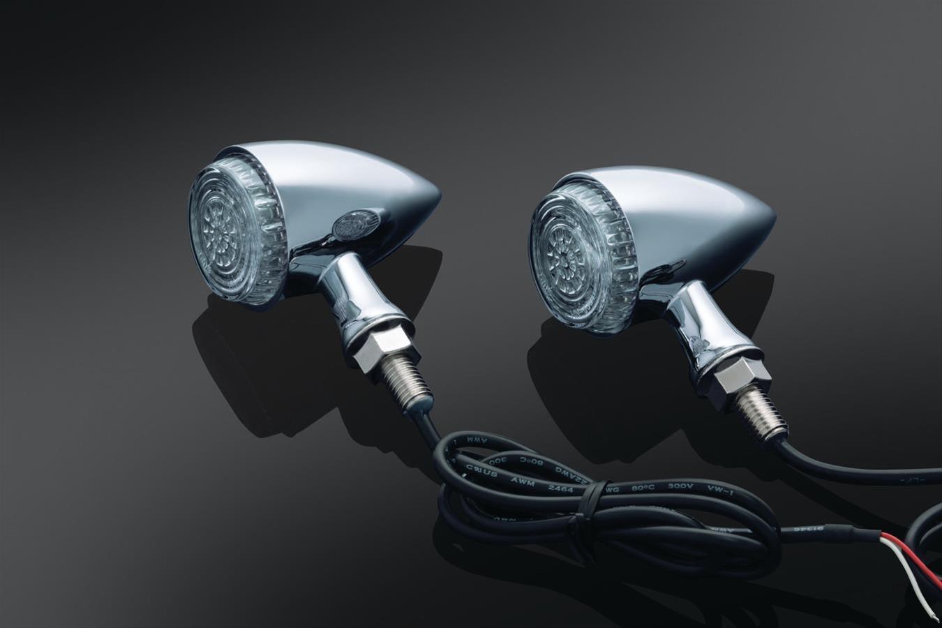 K2508 - "Kuryakyn Turn Signal Torpedo Amber LED Chrome"