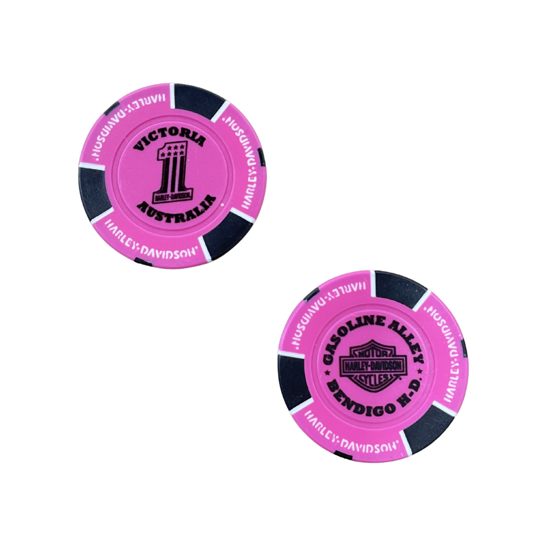 Gasoline Alley Harley-Davidson® Poker Chip - Neon Pink