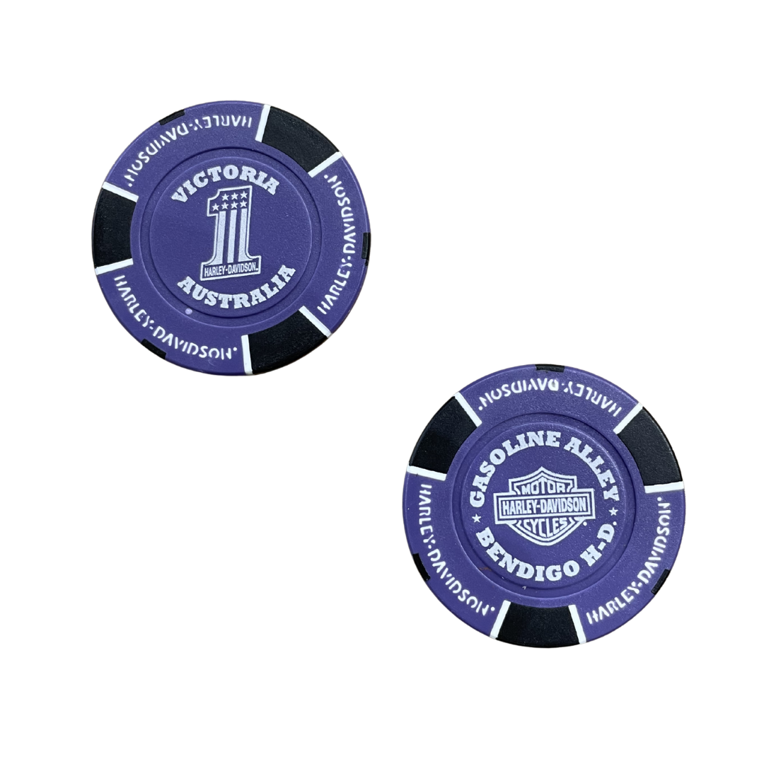 Gasoline Alley Harley-Davidson® Poker Chip - Purple