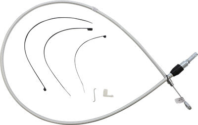 MS-323414HE -48in. Quick Connect Upper Clutch Cable – Sterling Chromite. Softail 2018up & Most Touring 2021-2024