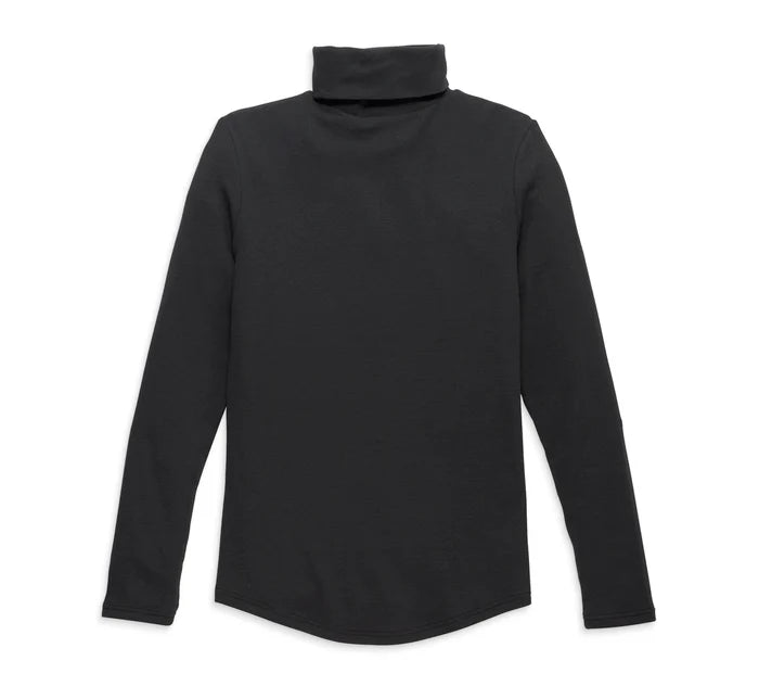 Harley-Davidson® Women's Milwaukee Rib Turtleneck Black
