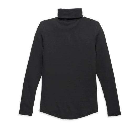 Harley-Davidson® Women's Milwaukee Rib Turtleneck Black