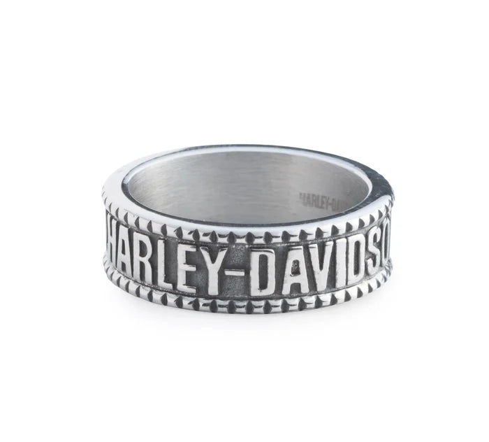 Harley-Davidson® Men's H-D Raised Logo Band Ring