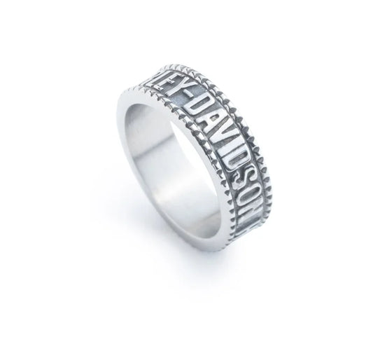 Harley-Davidson® Men's H-D Raised Logo Band Ring