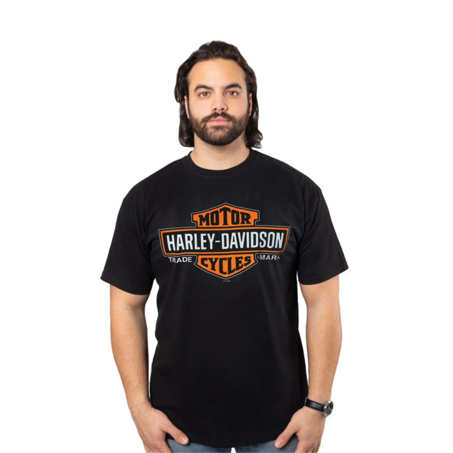 Gasoline Alley Harley-Davidson® Dealer Tee - Elongated B&S On Black