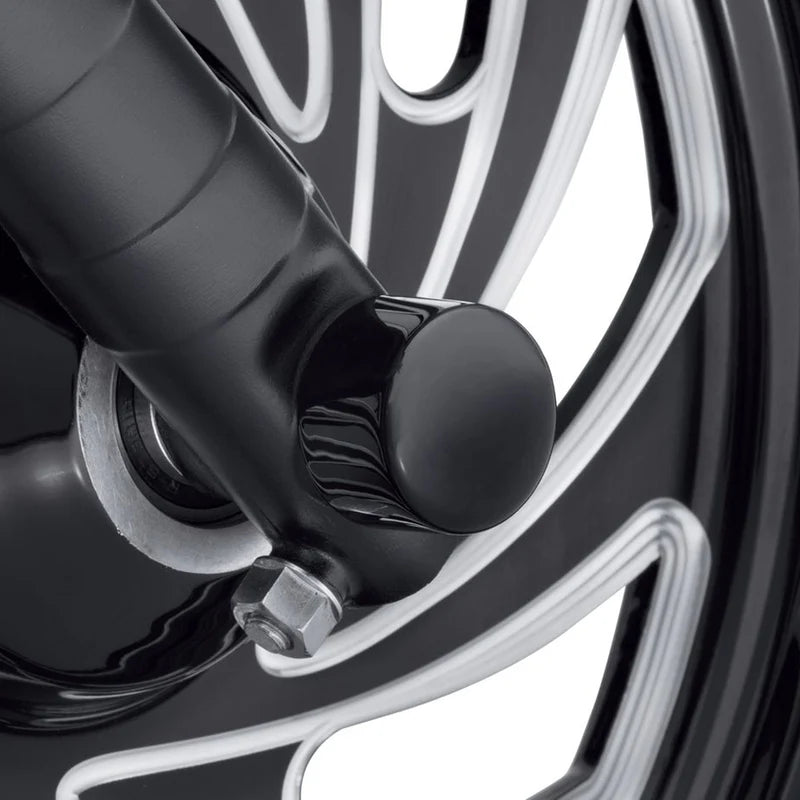 43000026 Harley-Davidson® "Front Axle Nut Covers - Black"