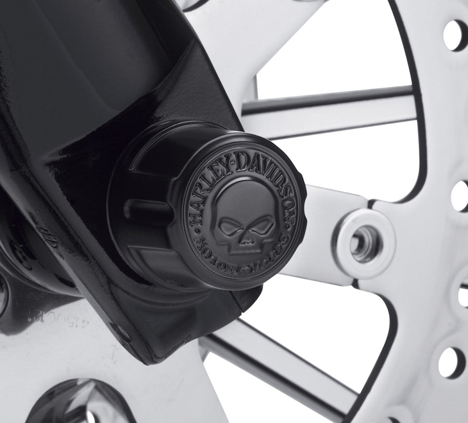 43000096 - Harley-Davidson® Willie G Skull Front Axle Nut Covers