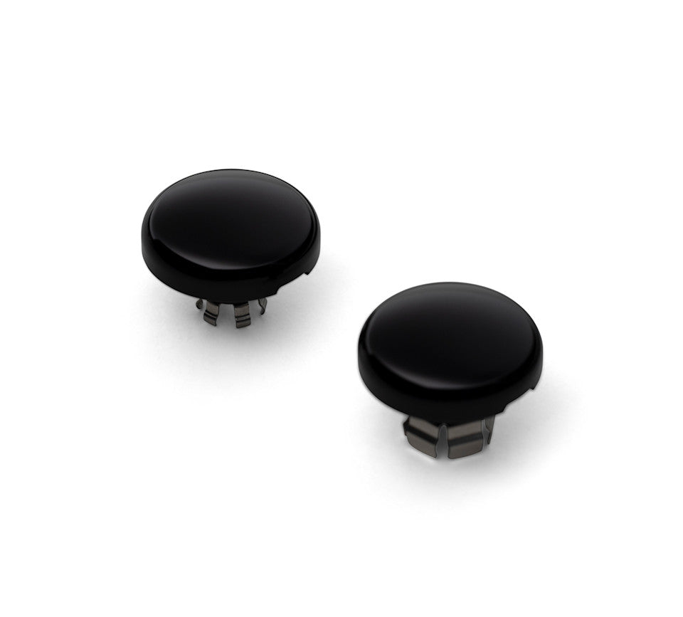 43000314 Harley-Davidson® "Gloss Black Front Axle Nut Covers"