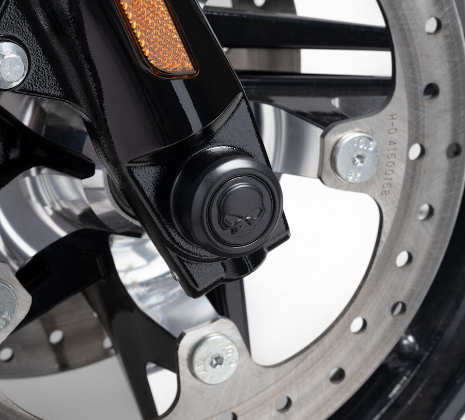 43000317 - Harley-Davidson® Willie G Skull Front Axle Nut Covers