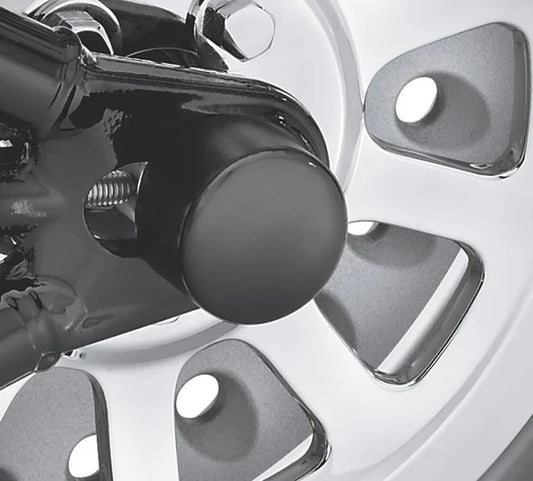 43422-09 - Harley-Davidson® Gloss Black Rear Axle Nut Covers