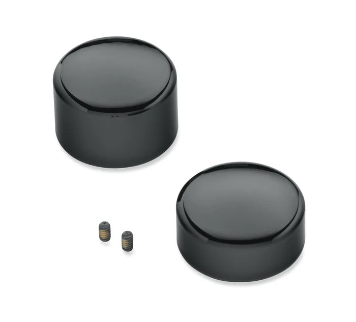43422-09 - Harley-Davidson® Gloss Black Rear Axle Nut Covers