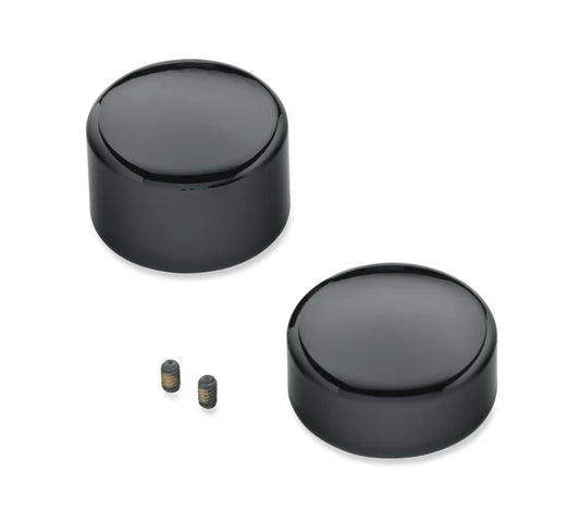 43422-09 - Harley-Davidson® Gloss Black Rear Axle Nut Covers
