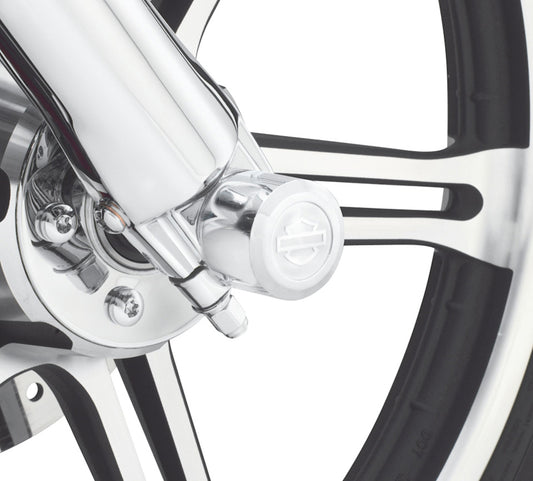 44114-07 Harley-Davidson® Aluminator Billet Front Axle Nut Covers
